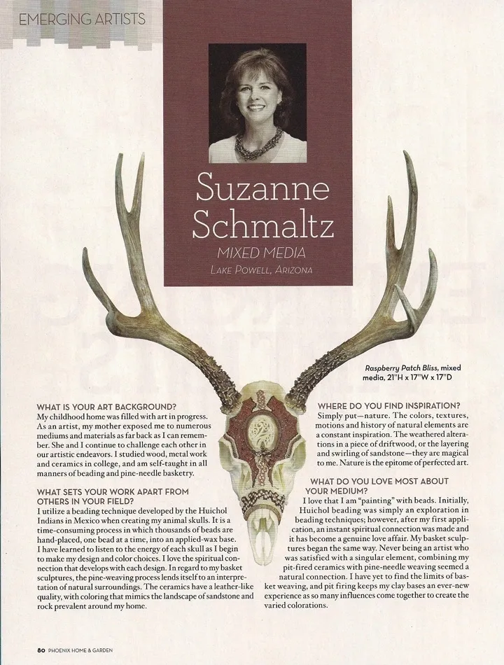 A magazine with a picture of a deer skull and antlers.