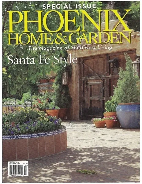 Phoenix homes & gardens magazine cover - santa fe style.